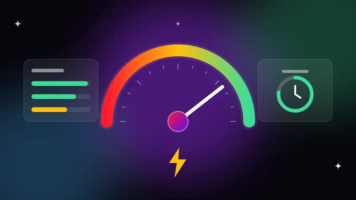 Tachimetro che indica un sito WordPress veloce